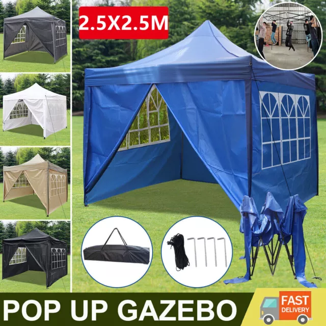 2.5m X 2.5m Heavy Duty Pop-Up Gazebo Waterproof Outdoor Garden Canopy Party Tent