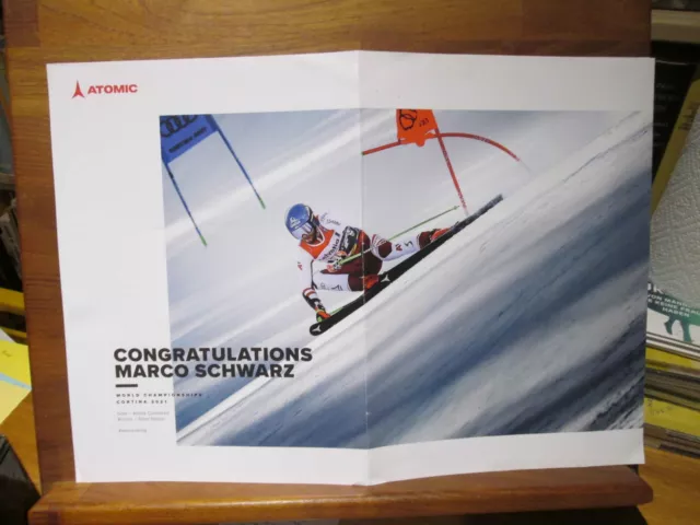 Original Poster Marco Schwarz World Championships Cortina 2021 Schwarz, Marco :