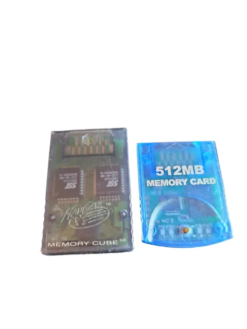 Lot Of 2 Memory Card for Nintendo Gamecube Wii Mad Catz 1x