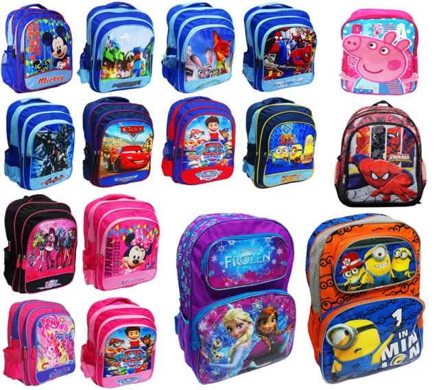 New Large Backpack Kids School Bag Monster High Frozen Cars Paw Turtle Minion