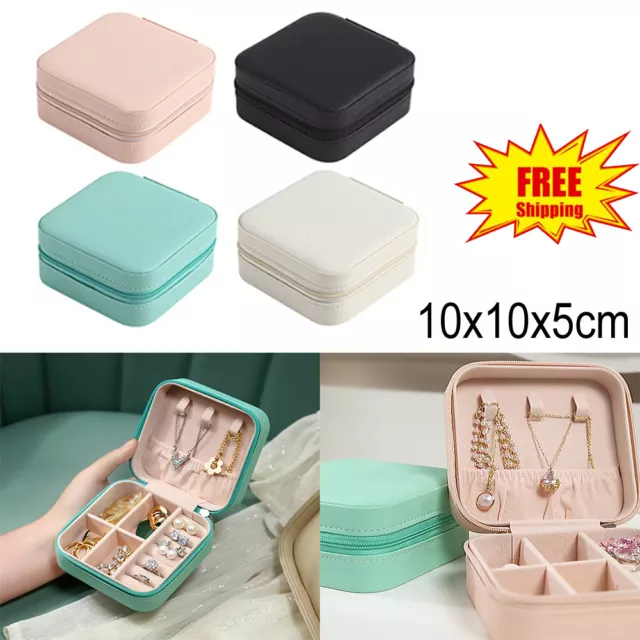 Jewellery Box Small Organizer Leather Jewelry Storage Case Box Travel Portable