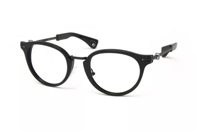 Lunettes de vue rondes noires en acétate MONCLER Monture optique Homme ou Femme