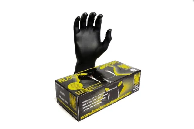 Black Mamba Super Strong Nitrile 100 Glove BOX (LARGE)(Open Box)