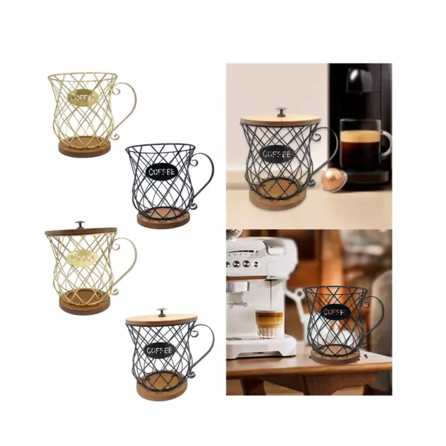Porte-dosette de café moderne, panier à dosettes de café décoratif en fil