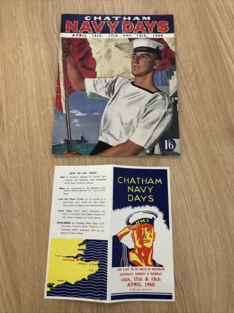 Rare 1960 CHATHAM NAVY DAYS Vintage Original Programme Royal Dockyard Kent Naval