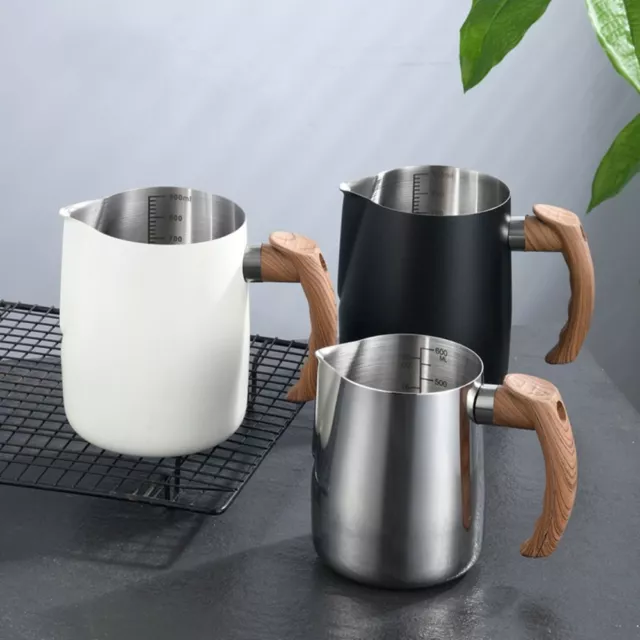 With Scale Milk Frothing Pitcher 304 Stainless Steel Milk Jar  Cafe