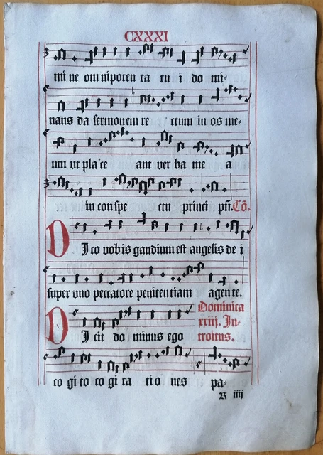 Original Post Inkunabel Blatt Graduale Romanum (131) - 1500