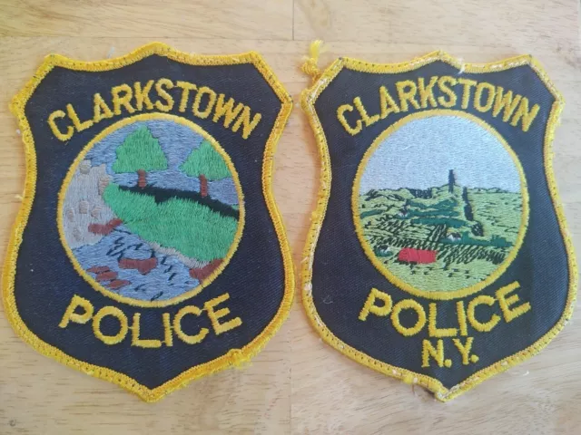 CLARKSTOWN  POLICE ~ NEW YORK  ~ POLICE FABRIC PATCH  ~1970-80's OBSOLETE!