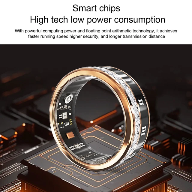 SMART RING FITNESS Tracker Magnetic Quick Charging IP68 Rainproof £28. ...