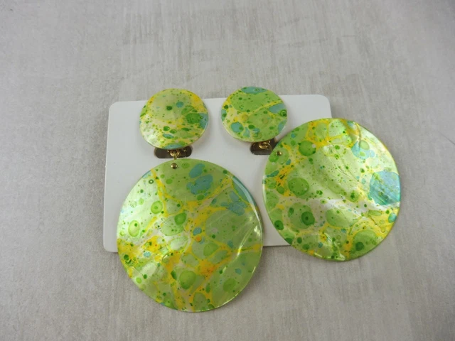Boucles d'oreilles Auro vintage en plaqué or jaune 24 carats
