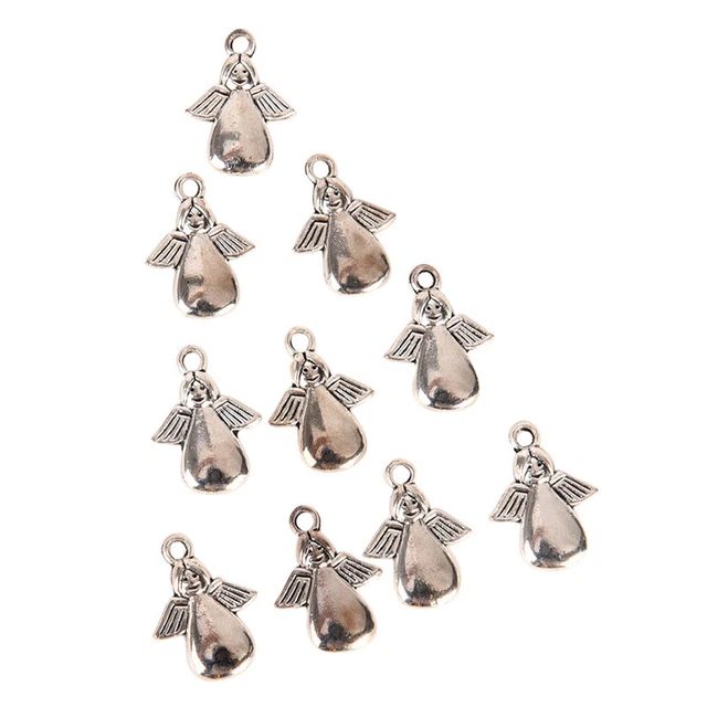 50 STÜCKE Bulk Lots Tibetisches Silber Engel Anhänger Charms DIY SchmuckzubehLN