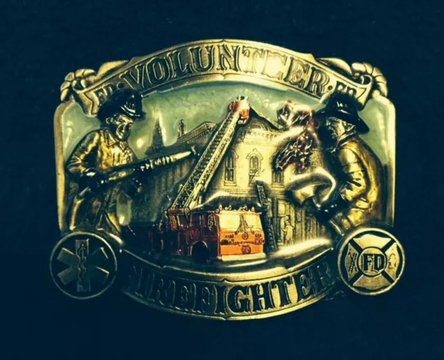 Fire Department Volunteer Firefighter Belt Buckle