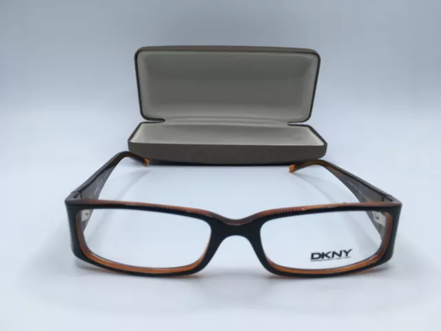 DKNY DY4599 Women's Black Orange Frame Demo Lens Rectangular Eyeglasses 51MM