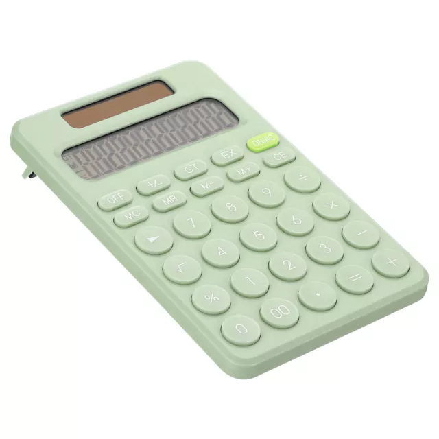 Desktop Basic Calculator with 12 Digit LCD Display, Battery Powered, Green