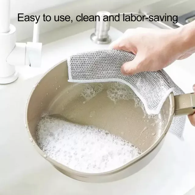 Tile Cleaner for Stuck-on Debris Pot Pan Scrubber Without Scratching 10 Pack