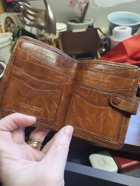 A Vintage Autumn Persian Leather Brown Wallet. Made In England