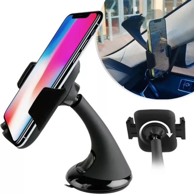 360° In Car Windscreen Phone Holder Suction Mount for IPhone 14 13 12 11 XR GPS