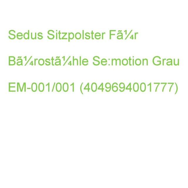 Sedus Sitzpolster Für Bürostühle Se:motion Anthrazit 49,0 X 50,0 Cm EM-001/001