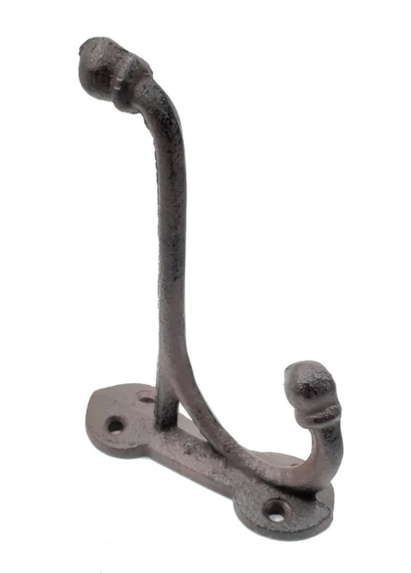 Cast Iron Harness Coat Tack Hooks Garage Barn Shed Closet Wall Mount Set of 6 3