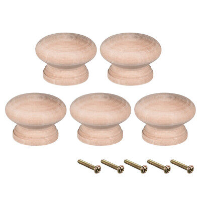 Round Pull Knob Handle 45mm Dia Traditional Cabinet Furniture Drawer 5pcs