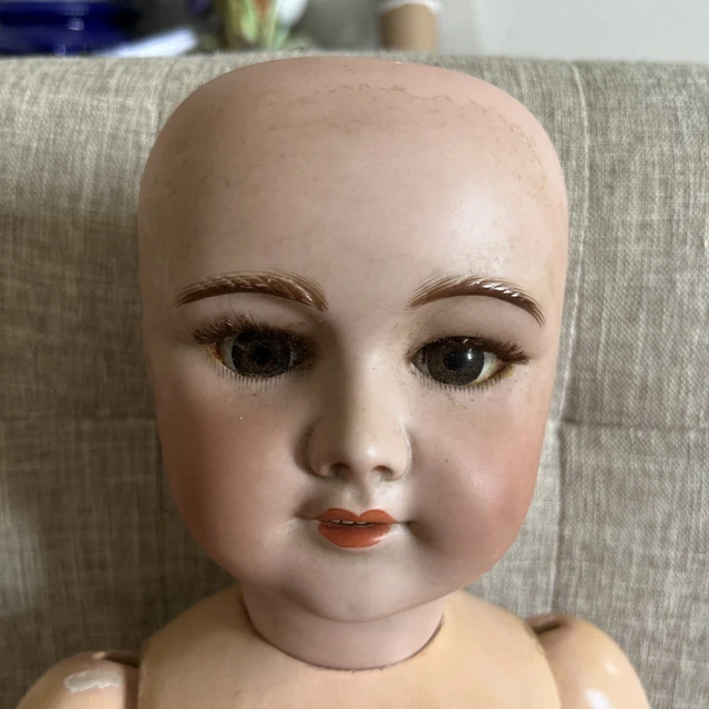 TRÈS JOLIE TÊTE De Poupée Ancienne Bébé Jumeau Bouche Fermée
