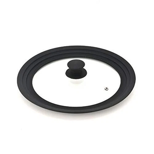Universal Lid for Pans,Pots and Skillets Tempered Glass with grade silic...