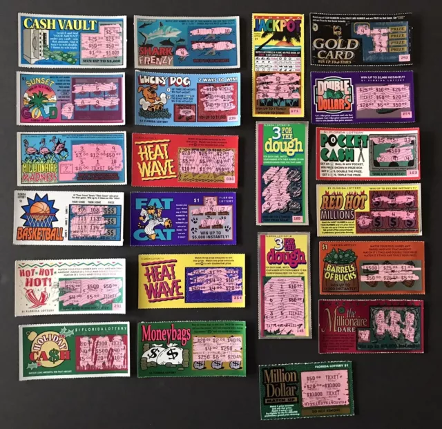 Florida  Instant Lottery Tickets, 22 different,    no cash value