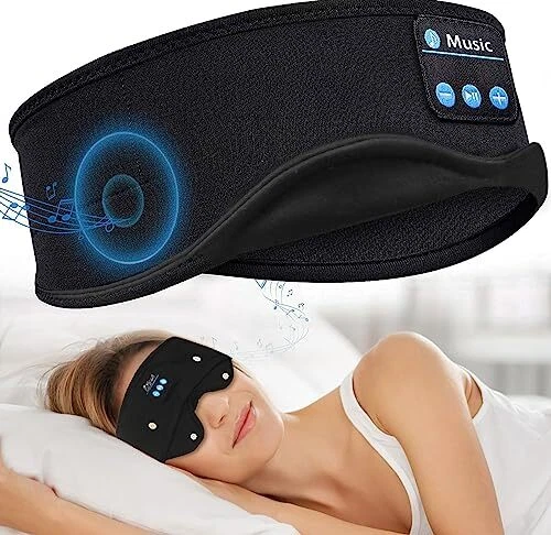 Masque De Sommeil Bluetooth 5.2 TPfocus - Écouteurs Intégrés, Confortable Pour Dormeurs Latéraux