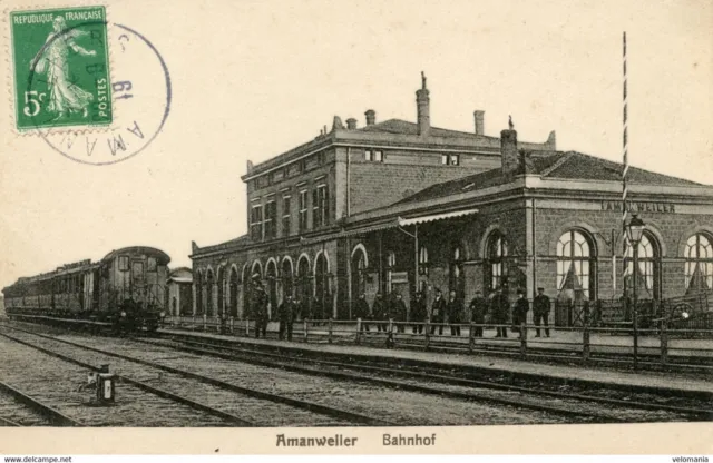 S10879 cpa 57 Amanweller - Bahnhof
