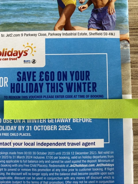 Jet2 holidays.com £60 off Voucher Book By 12/12/23