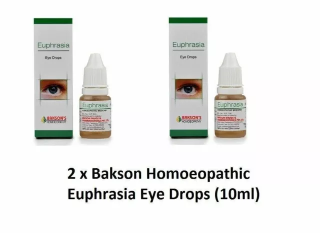 Bakson Homoeopathic Euphrasia Eye Drops For Complete Eye Care 10ml [ PACK OF 2 ]