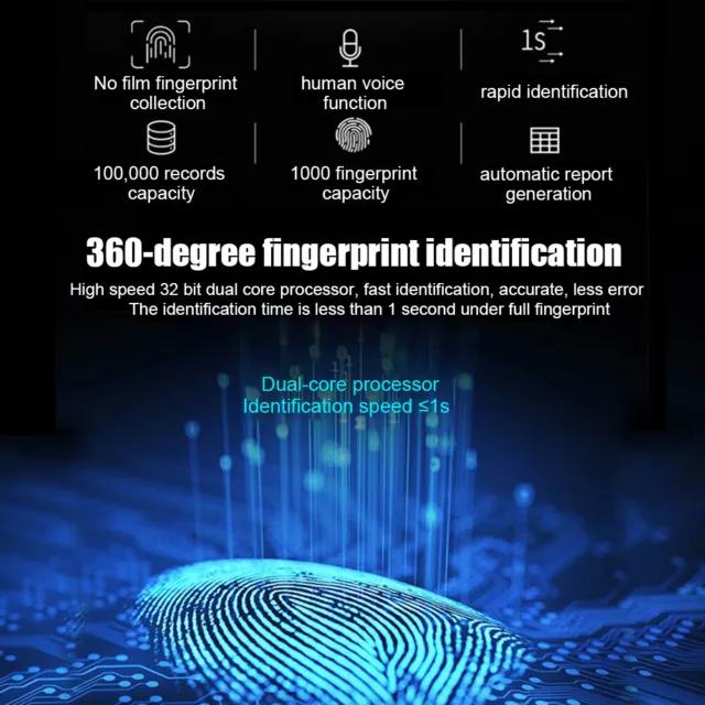 2.4in Bildschirm Biometrische Fingerabdruck Passwort Anwesenheit Maschine BH2
