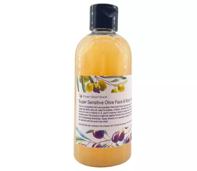 1 bottle Super Sensitive Olive Body Wash, SLS and Paraben free, 250ml