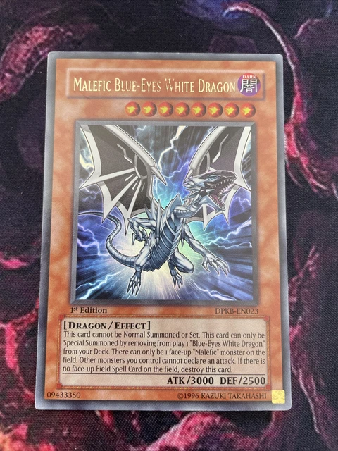 DPKB-EN023 YUGIOH MALEFIC BLUE-EYES WHITE DRAGON ULTRA RARE 1ST Edition EXC/LP