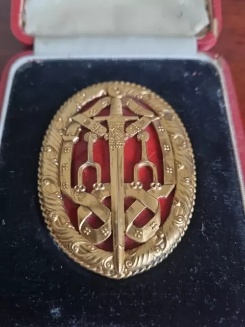 Knight Bachelor Knighthood Badge, Medal Antique Hallmarked Silver / Gold