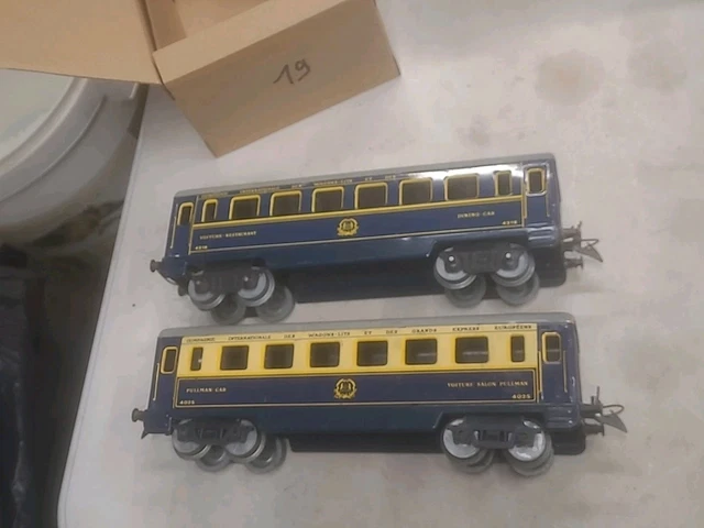 Occasion - Voiture Voyageurs Hornby échelle O En Tôle, 25 Cm, Avec Boîte, 1954/59, Bel état