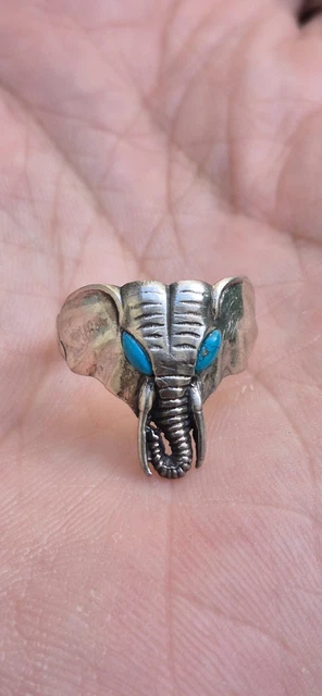 Bague Ancienne Navajo Argent Et Turquoise Morensi - Années 1920-1930, Arizona, Unisexe