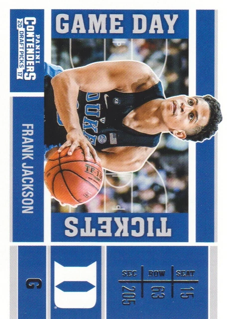 2017-18 Panini Contenders Draft Picks Game Day Tickets #22 Frank Jackson Duke