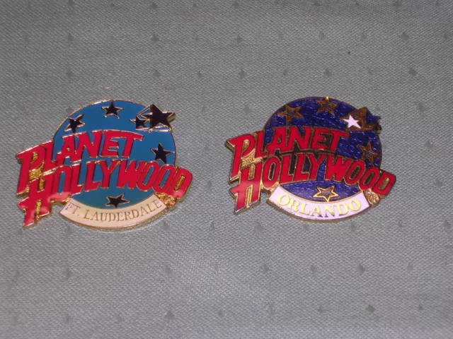 2 Different Planet Hollywood Pins, Ft. Lauderdale and Orlando