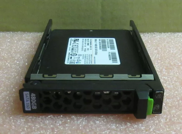 New Fujitsu 480GB SATA 6Gb/s MU MLC Hot-Plug 2.5" SSD + Caddy S26361-F5675-L480