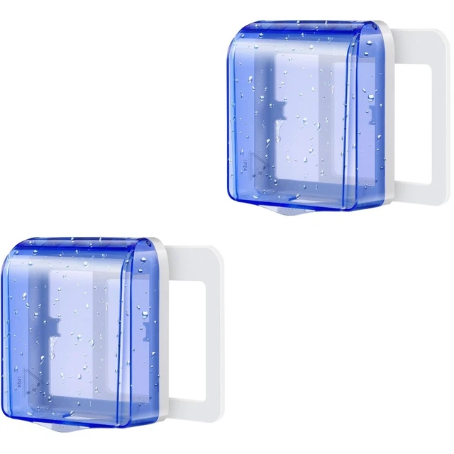 Set 2 coperchi spina a parete uscita superficiale impermeabili interruttore scatola impermeabile