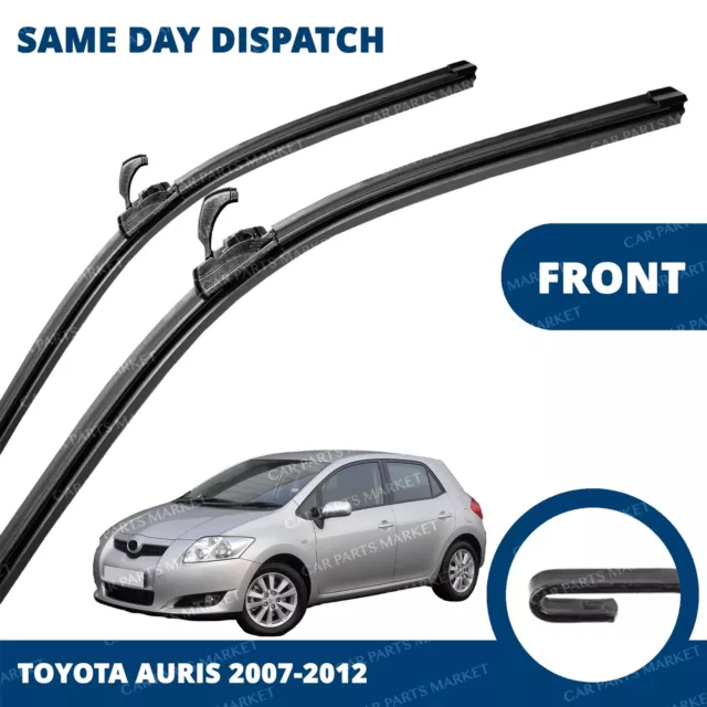 Front Windscreen 26" 16" Flat Aero Wiper Blades Pair for Toyota Auris 07-12