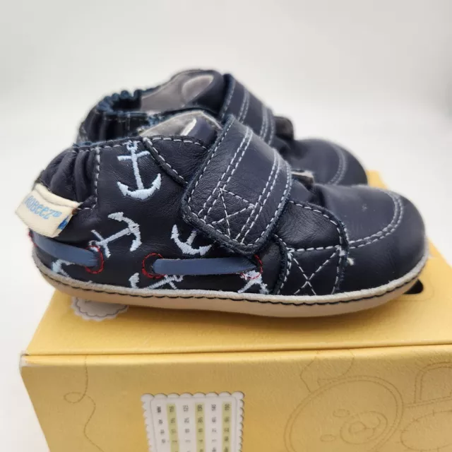 Stride Rite Robeez  MS Lil Skipper Navy Boys Shoes US 4 9-12 Months w/Box