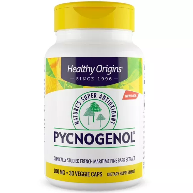 Healthy Origins, Pycnogenol®, 100mg, 30 Veg. Kapseln - Blitzversand