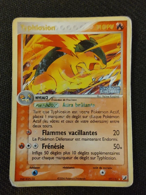 Carte Pokémon TYPHLOSION EX – Set EX Forces Cachées – Italienne – 110/115 – État Excellent
