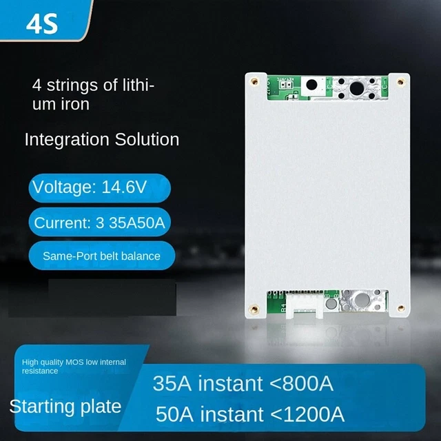 4S 14,6 V 35 A/50 un LiFePO4 placa protectora de batería BMS para caso de coche 800 M7F2
