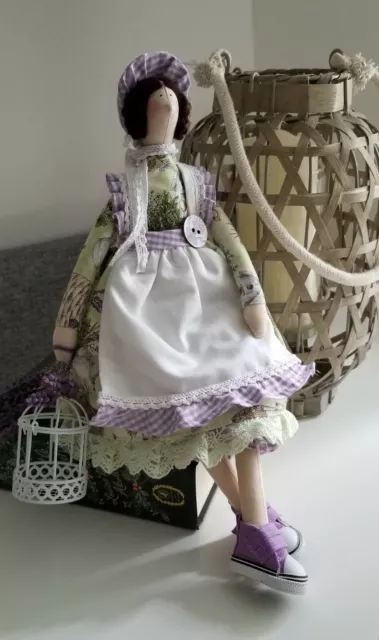 Tilda Puppe Lavendel Landhaus Deko