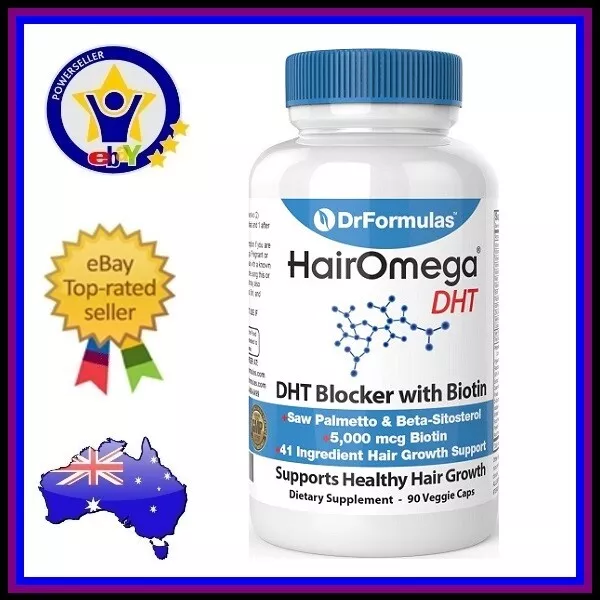 DR FORMULAS HAIROMEGA DHT Blocker Biotin Hair Omega Growth Vitamins Supplement