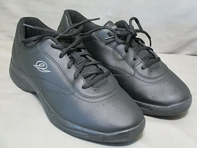 EASY SPIRIT womens athletic shoes size 9 M black leather upper lace  L.I.K.E.NEW