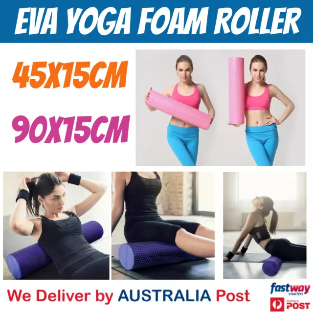 Pilates Foam Roller Long Physio Yoga Fitness GYM Exercise Training 45/90 x 15CM